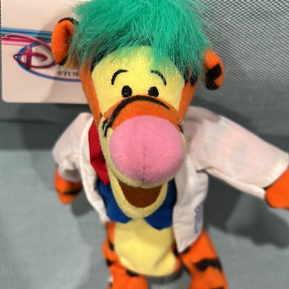 3/$25 The Disney store Halloween mini bean bag mad scientist Tigger 9" - Picture 2 of 7